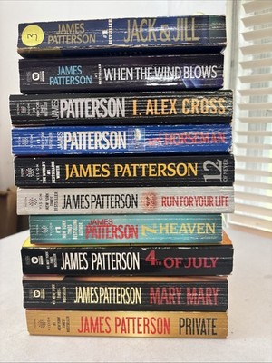 Lot of 10 - James Patterson - Various Paperbacks - FREE SHIPPING