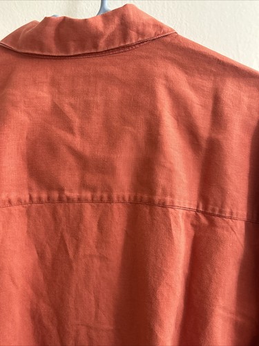 STRUCTURE Men's VTG Red Button Short Sleeve Shirt Casual Cotton Blend FREE SHIP - Picture 18 of 19