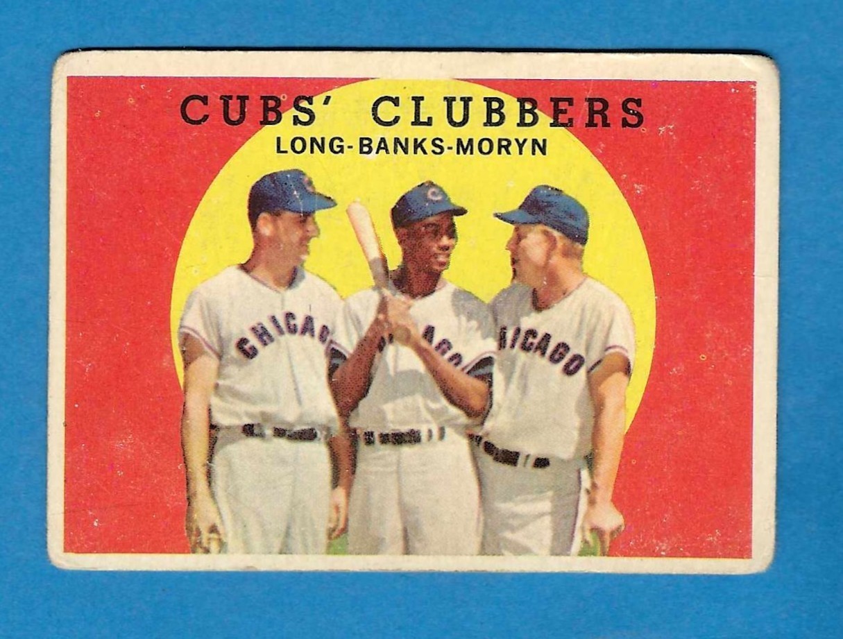 Topps 1959 Cubs' Clubbers Dale Long /HOF Ernie Banks/Walt Moryn #147