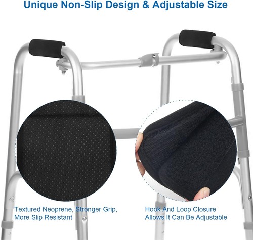 2-Pack Walker Hand Grip Covers Cushion Handles for Rollator Wheelchair Elderly - Picture 5 of 5