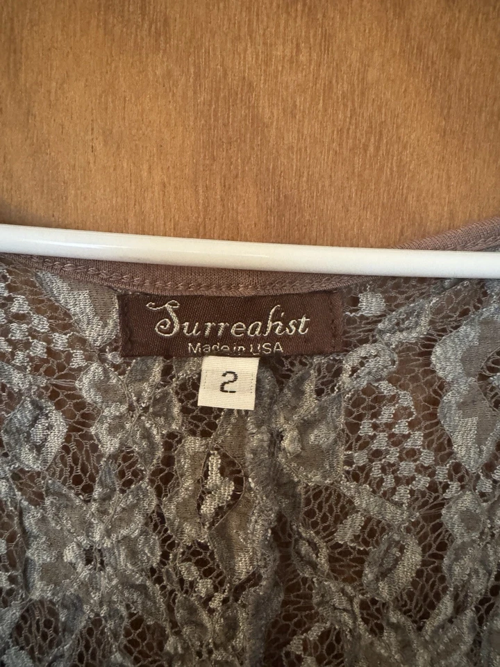 Surrealist Women's Lace Tunic Top Size 2, Medium to Large - Image 3 of 4