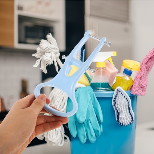 Spugna Mop Grip Mop Manico di Ricambio Mop Plastica Grip Mop Parte di Ricambio - Foto 10 di 12