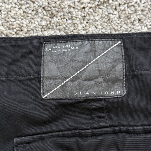 Y2K Sean John Baggy Cargoshorts schwarz Baumwolle Freizeit Hip Hop Skater Herren 36x15 - Bild 4 von 4