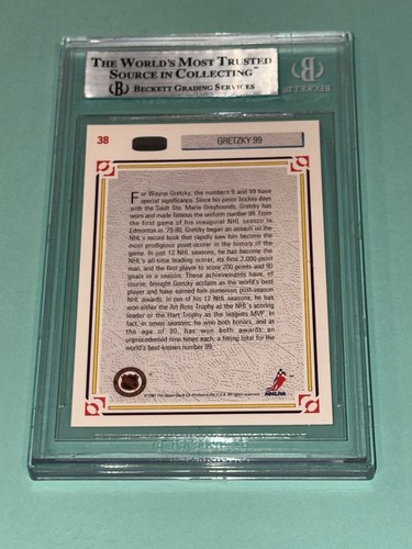 WAYNE GRETZKY Signed 1991-92 UPPER DECK Card #38 Beckett Slabbed BAS - Picture 4 of 4