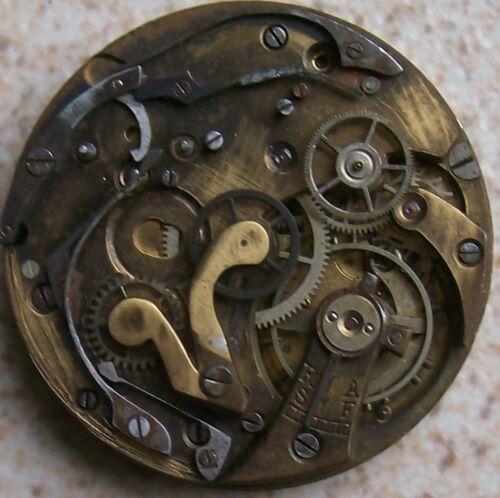 Chronometer Hasler seltener Chronograph Armbanduhrwerk & Zifferblatt 36,5mm.