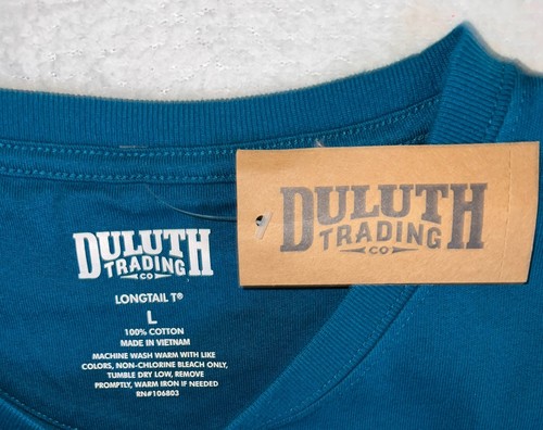 T-Shirt Duluth Trading Longtail 100 % Baumwolle groß blau-grün - Bild 3 von 5