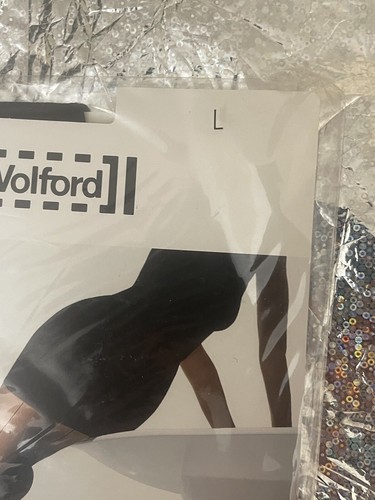 Brand New In Package! Size Large Wolford Individual 10 Back Seam Tights - Picture 2 of 7