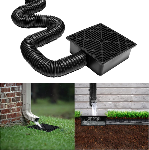 Rain Gutter Downspout Extensions Flexible, Catch Basin Downspout, down Spout Ext - Picture 10 of 12