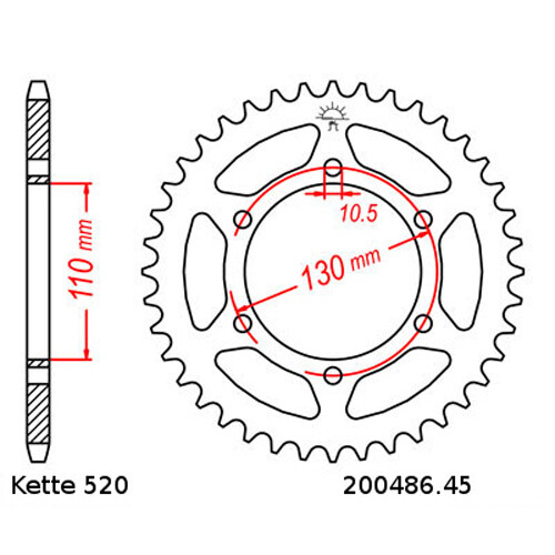 Chain Set Suzuki Gsx-R 750 11-18 Conversion Chain RK GB 520 Xso 116 Open - Picture 3 of 4