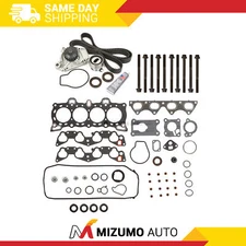 Head Gasket Set Timing Belt Kit Water Pump Fit 88-91 Honda Civic D15B1/B2/B6/B7