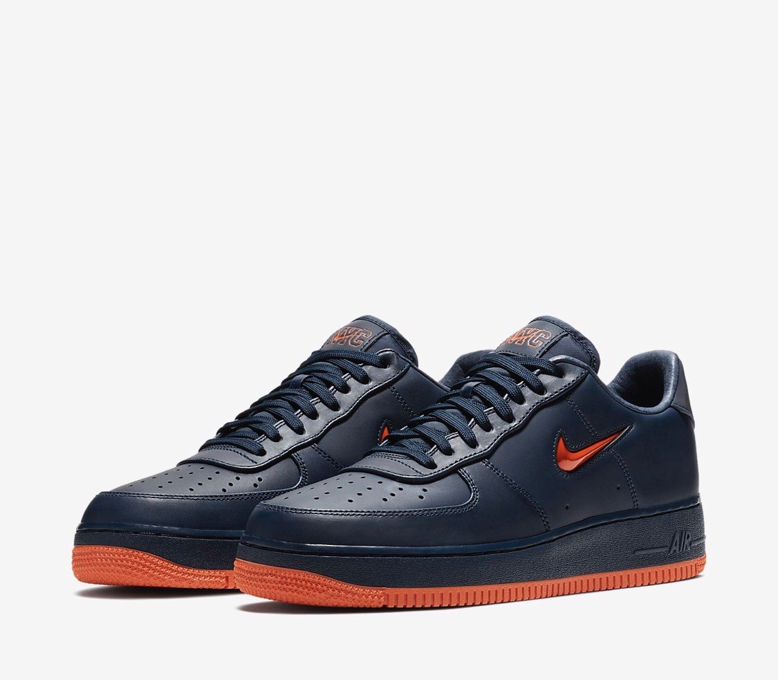 Nike Air Force 1 One Low PRM QS Men's Shoes Obsidian/Brilliant Orange size 9 Nike Air Force 1 One Low PRM QS Men's Shoes Obsidian/Brilliant Orange size 9