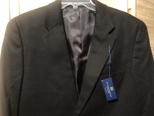 Club Room Herren Blazer Jacke 40R schwarz 100 % Kaschmir neu mit Etikett $ 450 - Bild 3 von 6
