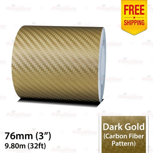 PinStriping Stripe Adhesive Tape Styling Vinyl Sticker CARBON FIBER DARK GOLD - Picture 24 of 27