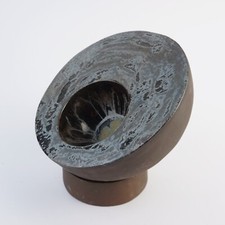 Studio Keramik Pottery Abstrakte Form  Halbkugel auf Ständer Braun