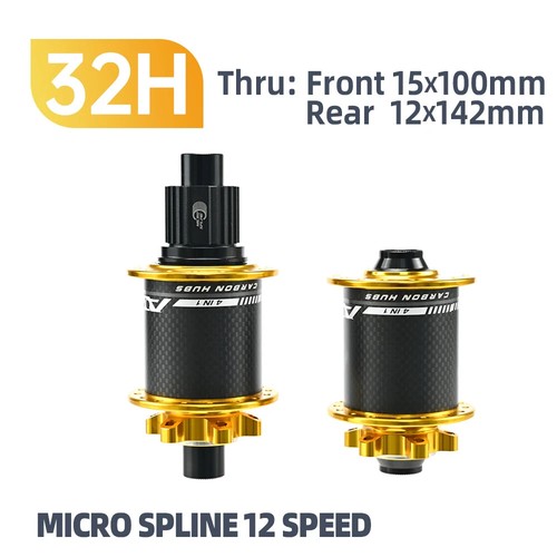 Carbon Fiber Mountain Bike Front Rear Hub Seal Bearings 6 Pawls 114 Clicks Hubs - Picture 38 of 48