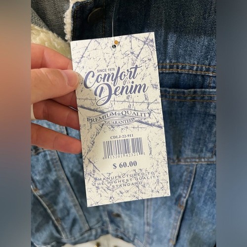 Girls comfort denim XL jean jacket. NWT - Picture 3 of 10