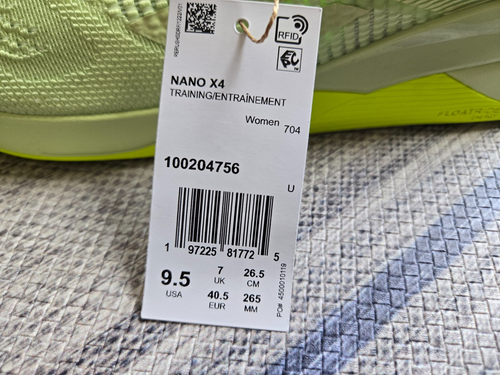 Reebok Nano X4 Astro Lime Volt Fitnessstudio Sport Training gepolstert Cross Fit Trainer 9,5 - Bild 6 von 22