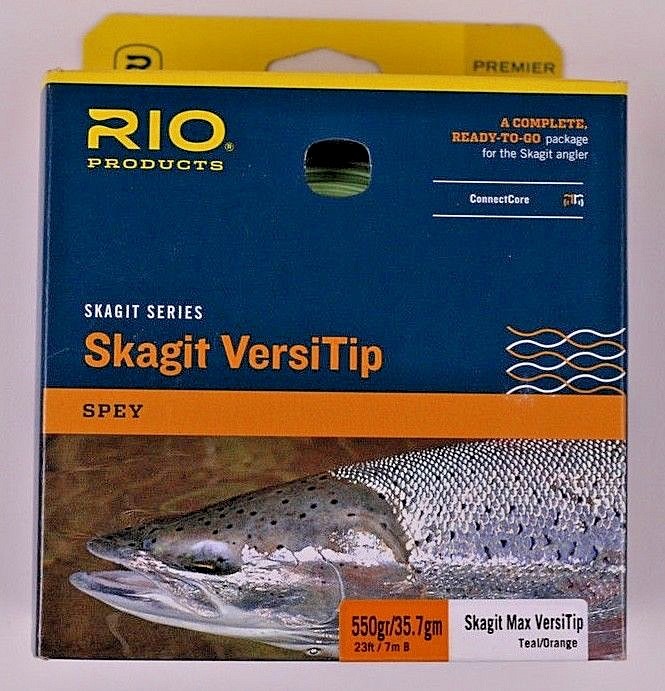 Rio Skagit Max VersiTip 550 Grain SPEY Free Fast Shipping 6-20413 Rio Skagit Max VersiTip 550 Grain SPEY Free Fast Shipping 6-20413