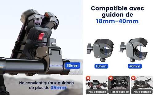 Handyhalterung Fahrrad Motorrad Joyroom Bike Phone Holder 360 4,7-7 Zoll Universal - Bild 16 von 20