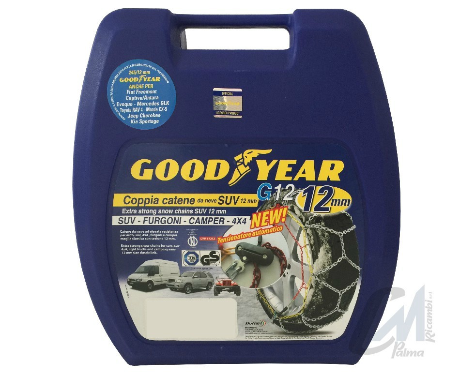 255 77938 CATENE DA NEVE GOODYEAR G12 MISURA 255/75-15