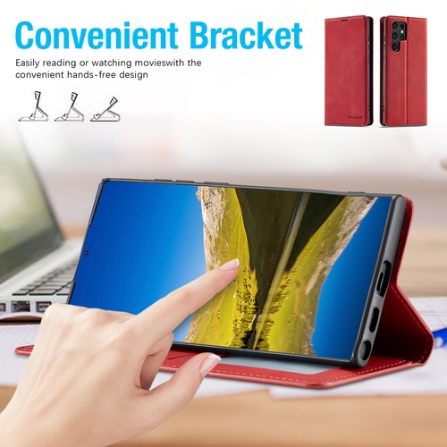 Magnetic Leather Wallet Case For Samsung S24 S23 S22 S21 S20 Note20 Ultra A14A73 - Picture 49 of 51