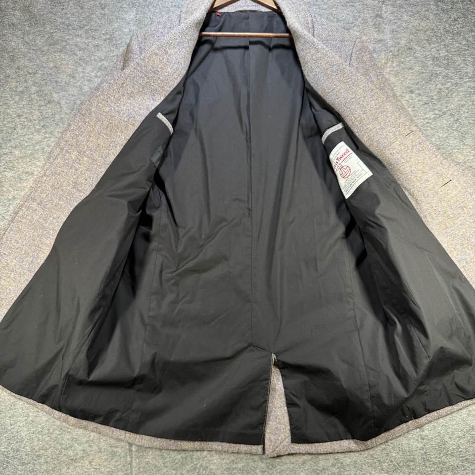 ASOS Harris Tweed Blazer Mens XL (4244) Handwoven 100 Wool Gray Long