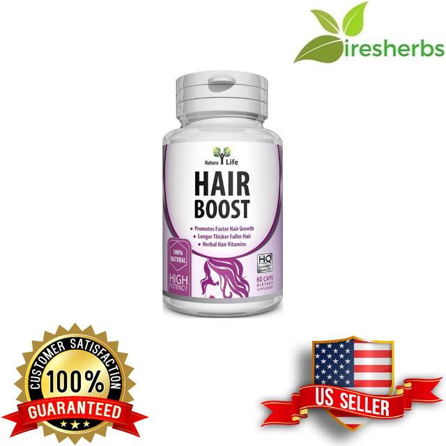 #1- BEST HERBAL HAIR VITAMINS FAST GROWTH GROW FASTER LONGER STRONGER 60 PILLS