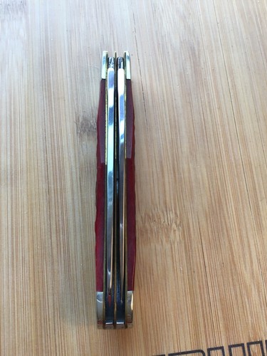 TVC6500 Case Dark Red Bone DR6254 Large Trapper Knife - Picture 4 of 8