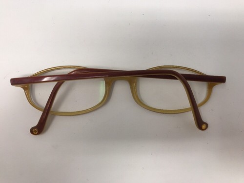 Cynthia Rowley Eyeglasses Cr20 Choc 48-19 Brown Yellow Italy G506 - 第 9/12 張圖片