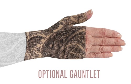 BLACK PAISLEY Compression Sleeve by LYMPHEDIVAS Gauntlet Opt, ANY SIZE/LEVEL New - Picture 5 of 9