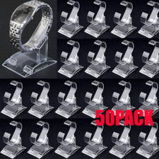 50x Lots Watch Bracelet Display Stand Shop Retail Rack Holder Showcase Plastic