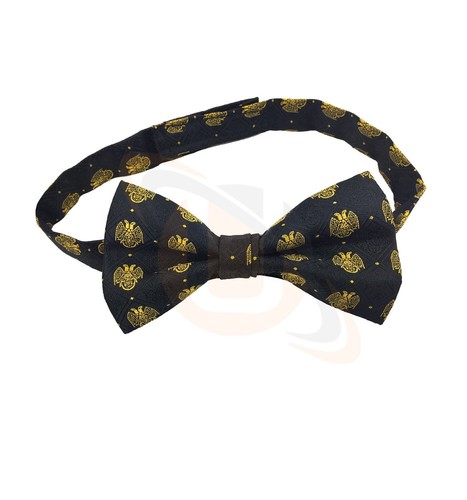 Rose Croix Scottish Rite 32. Grad Krawatte Fliege und Einstecktuch Set Gold - Bild 4 von 4