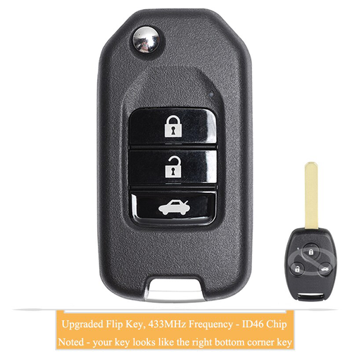 Honda Accord Euro Key Remote Flip Style 2003 2004 2005 2006 2007 2008 2009 - Picture 4 of 6