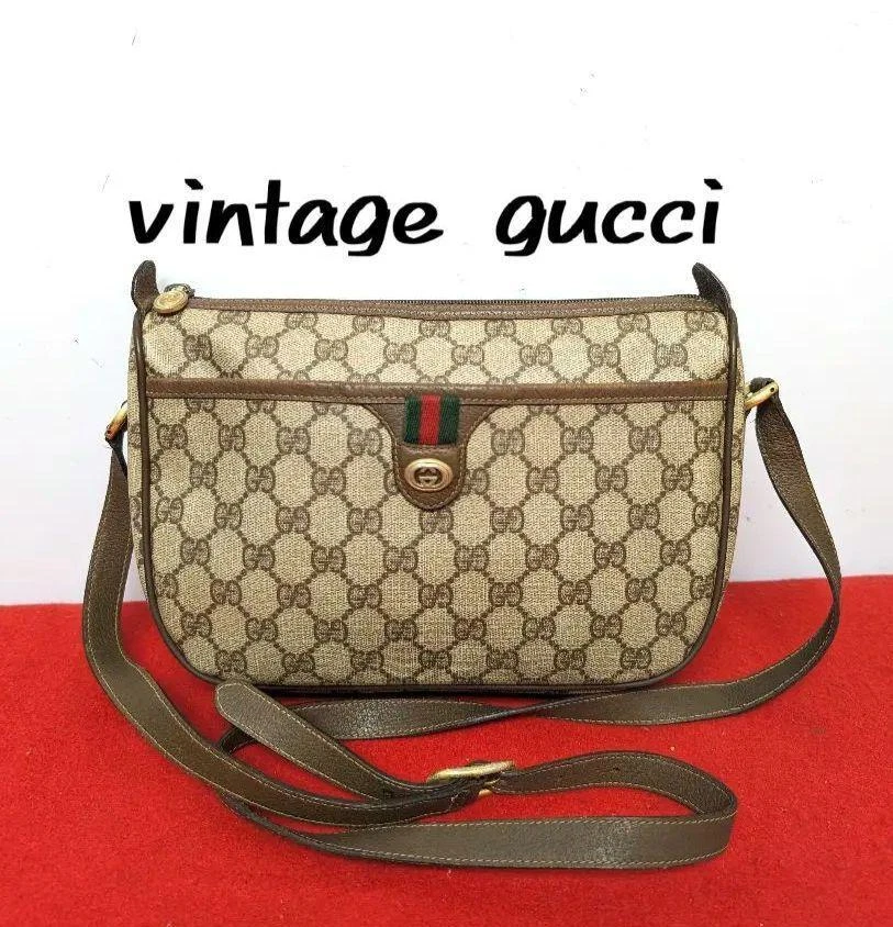 En bon état ! Sac à bandoulière Gucci Sherry Line GG ancien Gucci rare