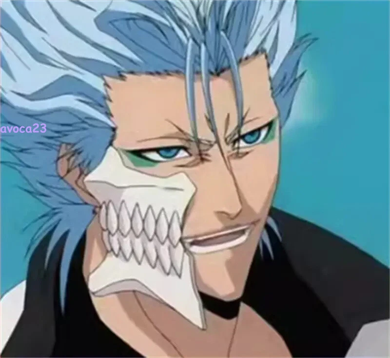 Anime BLEACH Grimmjow Jaegerjaques Cosplay Half Face Mask Costume Prop Halloween - Image 2 of 4