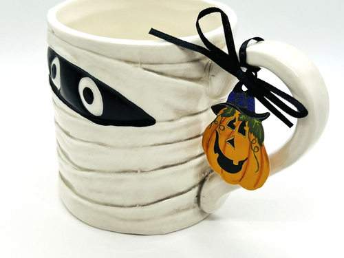 Blue Sky Clayworks Mummy Tea Coffee Mug 3D Hocus Pocus Halloween Novelty  12oz - Picture 9 of 9