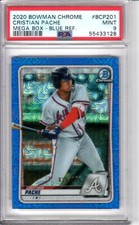 2020 Bowman Chrome Mega Box BCP201 Cristian Pache Blue Refractor PSA 9 Mint