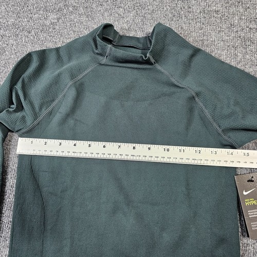 NWT Nike Pro Hyperwarm Shirt Womens Large Green Running Long Sleeve Thermal - Picture 5 of 12