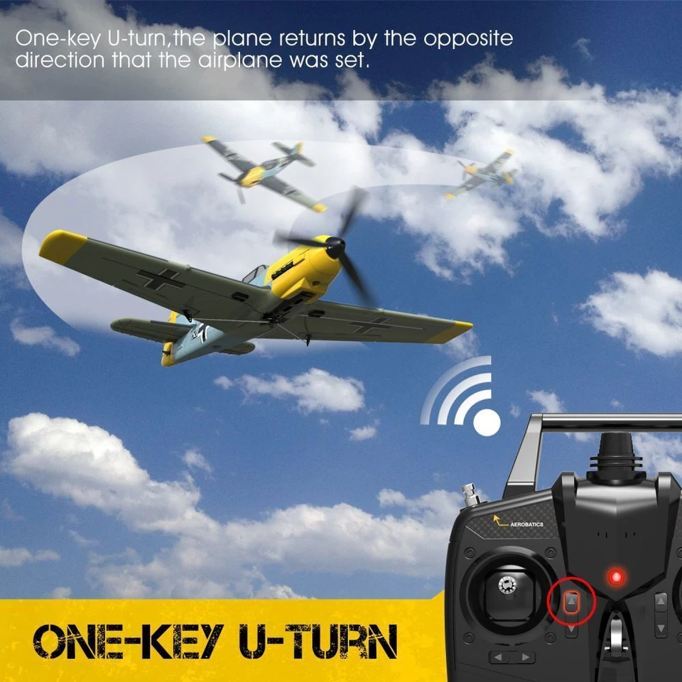 Ferngesteuertes Flugzeug Spielzeug BF109 Fighter 6-Achsen-Gyro-Kunstflug RTF RC - Bild 4 von 4