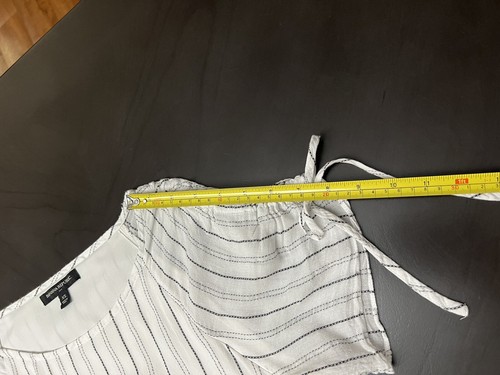 Banana Republic Women's striped blouse tie sleeves extra small white - Picture 6 of 6