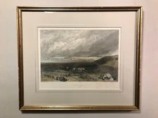 Antique Hand Colored Engraving Whitstable, Kent by J. Horsburgh after JMW Turner