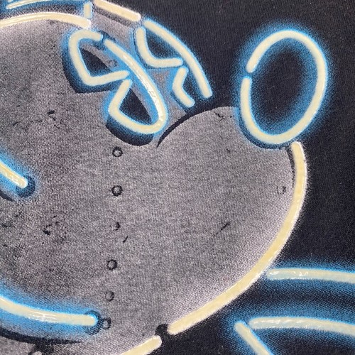 Disney Mickey Mouse Glow-In-Dark Shirt Adult 2XL Black Short Sleeve Tee Pullover - Picture 5 of 13