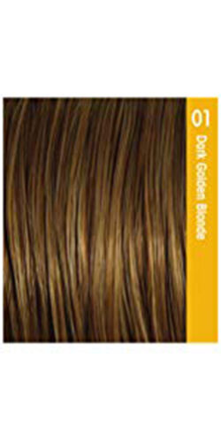 01 dunkelgolden blonde geheime Haarverlängerungen Gänseblümchen Fuentes Stirnband - Bild 4 von 4