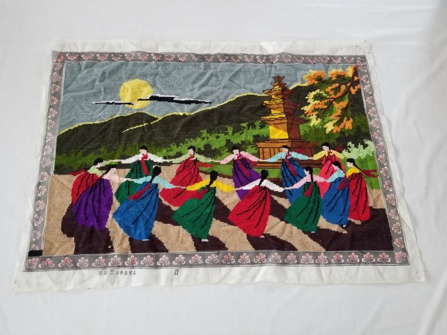 Vintage Cross Stitch Kids Playing Scene Wall Hanging Tapestry 144x104cm Vintage Cross Stitch Kids Playing Scene Wall Hanging Tapestry 144x104cm