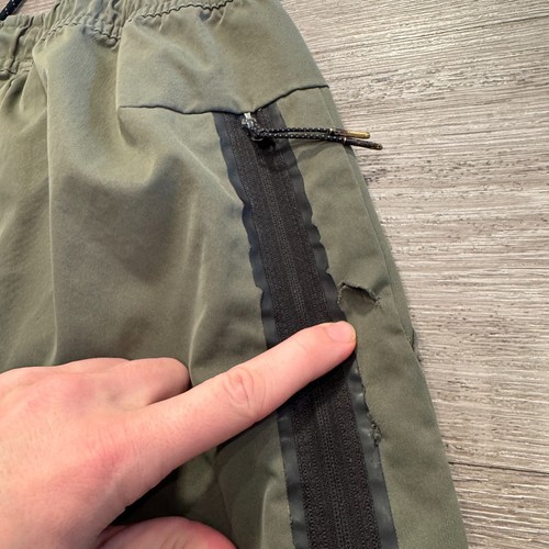 Nike Tech Jogger Mens Small Green Sportswear Woven Tech 26x28 Zip Commuter - Picture 9 of 13