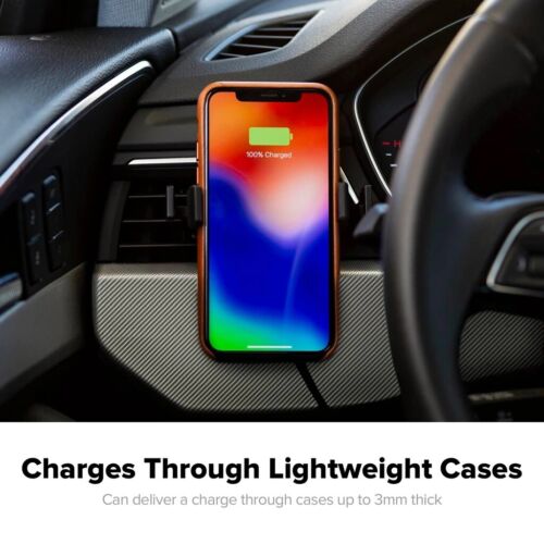 Mophie Universal Wireless Charger Charging Car Vent Mount Phone Holder Black - Picture 8 of 12