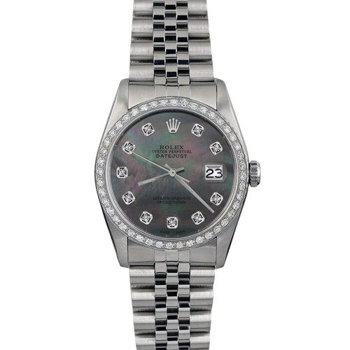 Rolex Datejust 36mm 16014 Unisex Stainless Steel Automatic Black MOP 1YrWarra... - Picture 2 of 5