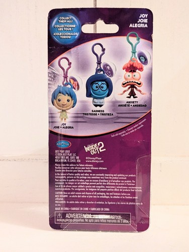 Disney INSIDE OUT 2 Fidget Figure BAG CLIP ON Keychain JOY NEW+BOX - Picture 2 of 3