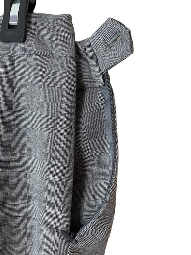 Talbots High Waist Skinny Ankle Pants Gray Plaid Side Zip Size 8 Office Career - Picture 4 of 9