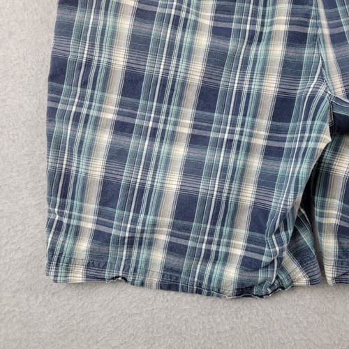 Columbia Shorts Herren 38 blau kariert vorne flach 100 Baumwolle Freizeit Chino 9,5 Schrittlänge - Bild 13 von 15